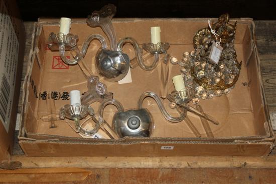 Pair sconces and hanging light